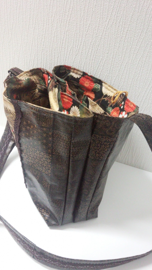 和柄ショルダーバッグの作り方 手順 6 バッグ バッグ 財布 小物 アトリエ ハンドメイドレシピ 作り方 と手作り情報サイト