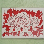 とりあえず…？バラの切り絵を作ってみましょう。