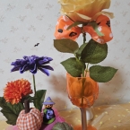 かぼちゃ🎃のケースとワイングラスフラワー🌻を～