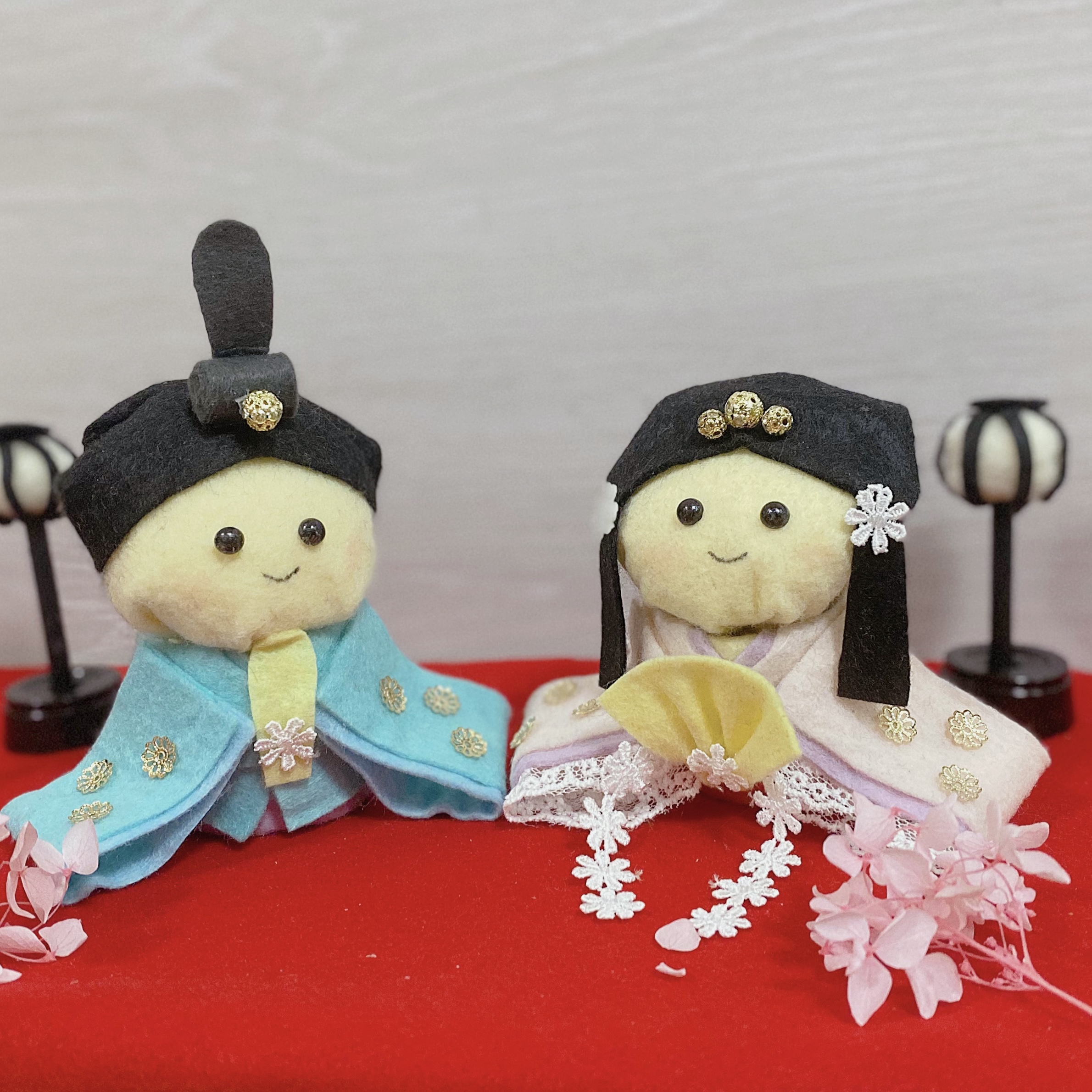縫わずに作る雛人形 ひな祭り飾りの作り方｜フェルト｜ぬいぐるみ