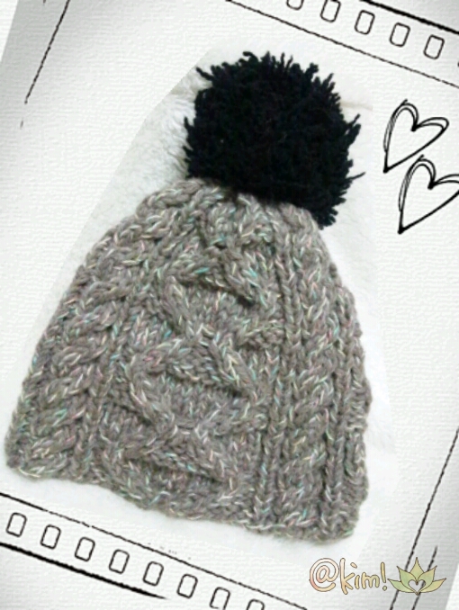 変形縄編みニット帽の作り方 その他 ファッション アトリエ ハンドメイドレシピ 作り方 と手作り情報サイト