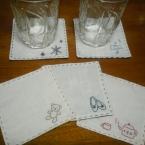 刺繍初心者のコースター
