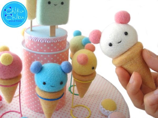 くまアイスの作り方 手順 1 その他 ぬいぐるみ 人形 アトリエ ハンドメイドレシピ 作り方 と手作り情報サイト