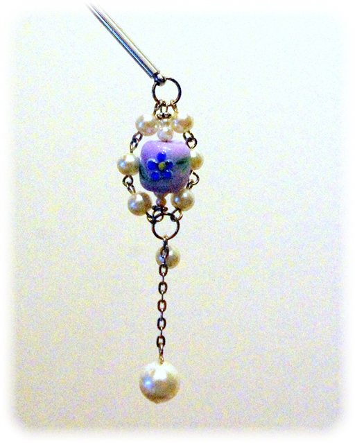 とんぼ玉 花のとんぼ玉とパールビーズのかんざしの作り方 手順 3 その他 その他 アトリエ ハンドメイドレシピ 作り方 と手作り情報サイト