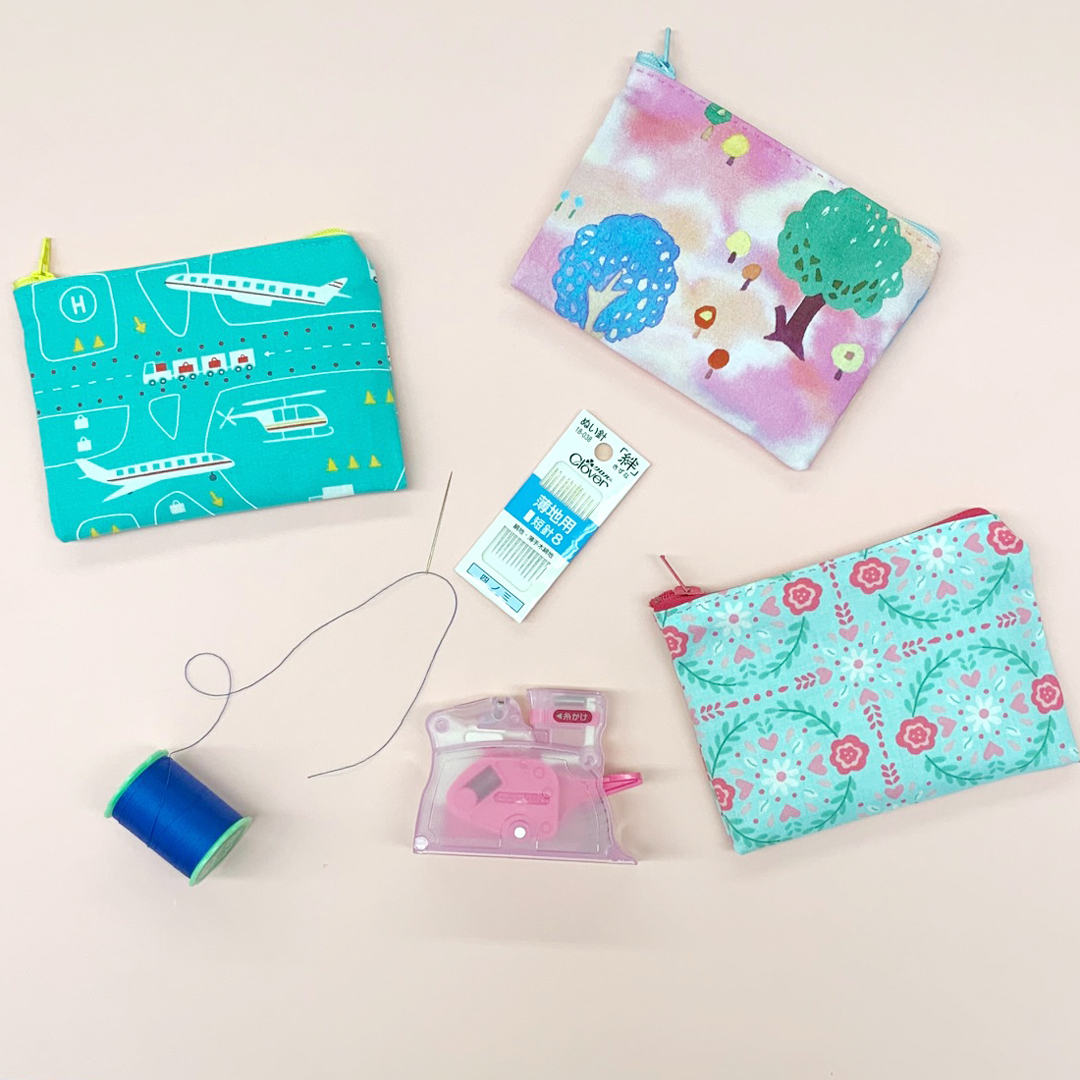 手縫いの小物 ファスナーポーチの作り方 手順 10 ポーチ バッグ 財布 小物 アトリエ ハンドメイドレシピ 作り方 と手作り情報サイト