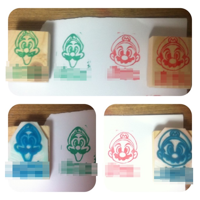 マリオとルイージの消しゴムはんこの作り方 手順 4 消しゴムはんこ スタンプ 紙小物 ステーショナリー アトリエ ハンドメイドレシピ 作り方 と手作り情報サイト