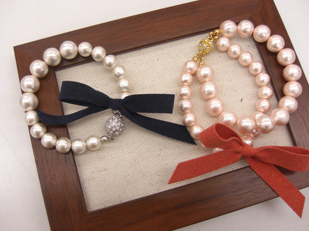 コットンパールのブレスレットの作り方 手順 6 ブレスレット アクセサリー アトリエ ハンドメイドレシピ 作り方 と手作り情報サイト