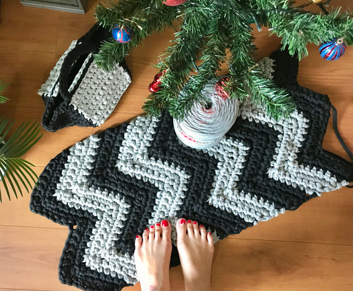 Zpagettiで編むジグザグラグの作り方 手順 2 インテリア雑貨 家具 生活雑貨 アトリエ ハンドメイドレシピ 作り方 と手作り情報サイト