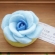型を使って青いバラのエコたわし　