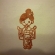 消しゴムはんこ　着物の女の子