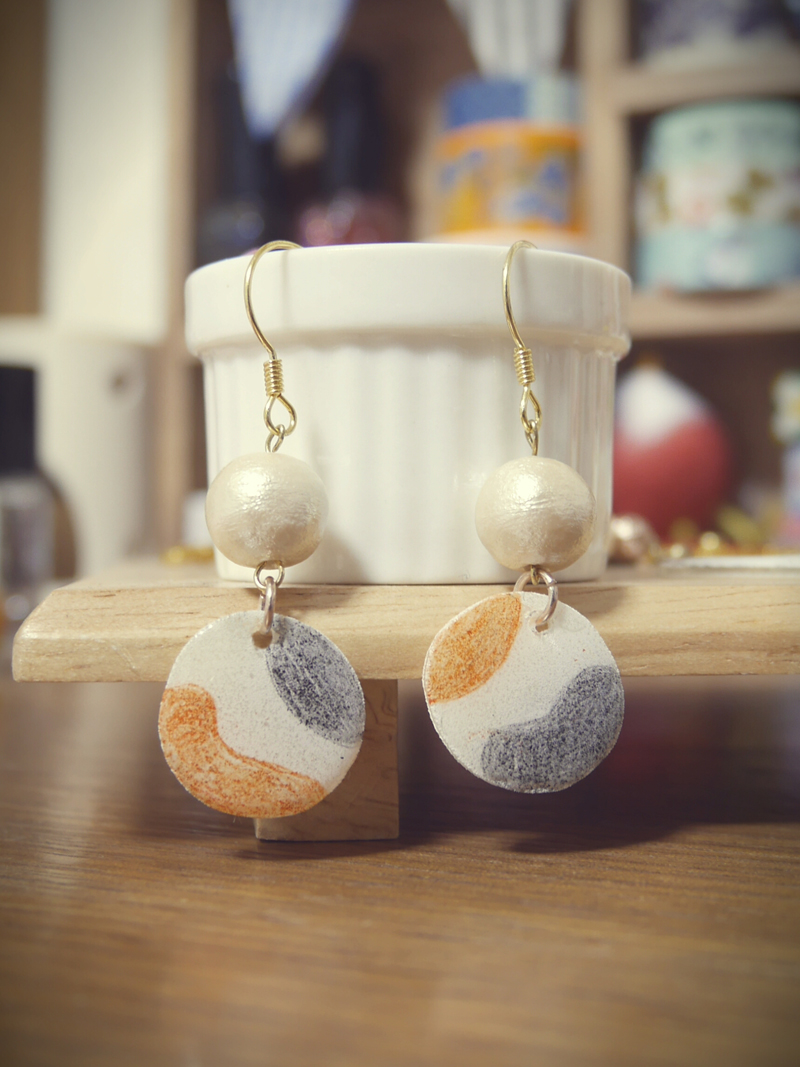 三毛 コットンパールピアスの作り方 手順 5 その他 その他 アトリエ ハンドメイドレシピ 作り方 と手作り情報サイト