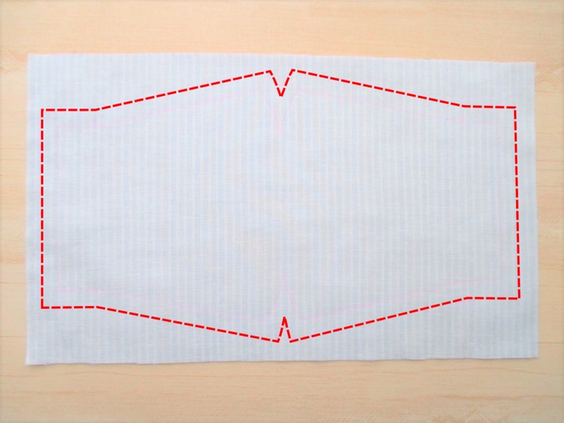 柄のある生地にはコレ ひかえめカーブの立体マスクの作り方 手順 6 マスク マスク アトリエ ハンドメイドレシピ 作り方 と手作り情報サイト