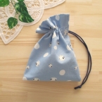 100均の布は切らないでそのまま使う‼フリル付巾着