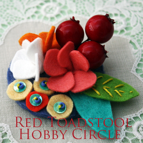 赤い実のブローチの作り方 コサージュ ブローチ アクセサリー アトリエ ハンドメイドレシピ 作り方 と手作り情報サイト