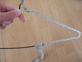 Fogのリネンのはぎれテープで作るリメイクハンガーの作り方 手順 1 その他 リメイク デコレーション アトリエ ハンドメイドレシピ 作り方 と手作り情報サイト