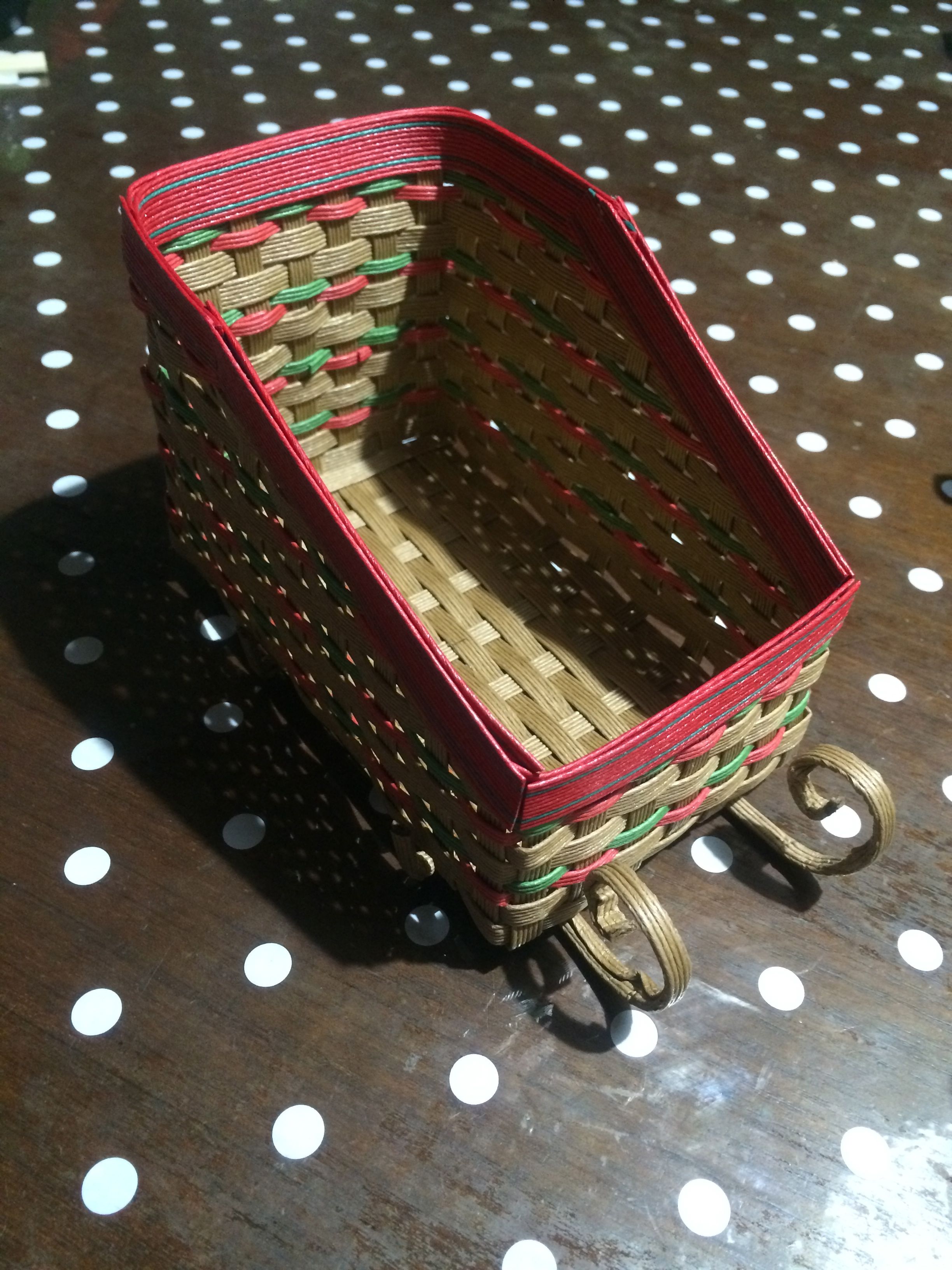 クリスマスそり型バスケットの作り方 手順｜5｜その他｜家具・生活雑貨 