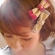 ベロアribbonのバレッタ