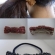 ビーズで作ったリボンのヘアアクセ