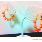 フープイヤリング（半貴石）