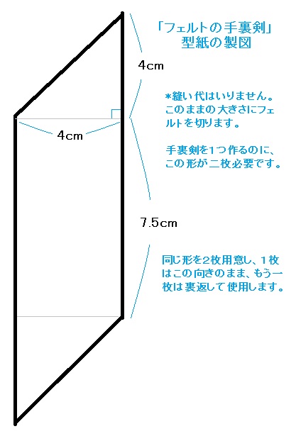 バザーの出品に フェルトの手裏剣ストラップの作り方 手順 1 その他 その他 アトリエ ハンドメイドレシピ 作り方 と手作り情報サイト