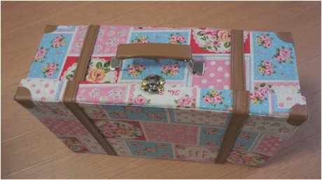百円の箱をトランクに変身させてみました の作り方 手順 4 その他 リメイク デコレーション アトリエ ハンドメイドレシピ 作り方 と手作り情報サイト
