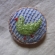 鳥の刺繍くるみボタン
