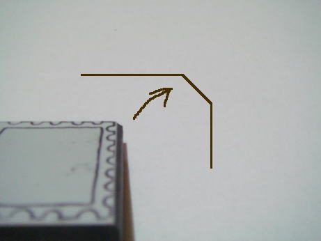 切手フレームの消しゴムハンコの作り方 手順 5 消しゴムはんこ スタンプ 紙小物 ステーショナリー アトリエ ハンドメイドレシピ 作り方 と手作り情報サイト