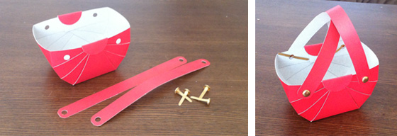 工作用紙でミニバスケットの作り方 手順 3 その他 紙小物 ステーショナリー アトリエ ハンドメイドレシピ 作り方 と手作り情報サイト