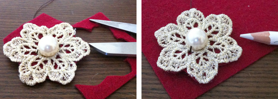 セリアのモチーフで簡単スリーピンの作り方 手順 1 その他 ファッション アトリエ ハンドメイドレシピ 作り方 と手作り情報サイト