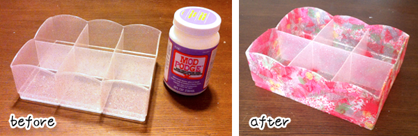 ケースにデコパージュの作り方 その他 リメイク デコレーション アトリエ ハンドメイドレシピ 作り方 と手作り情報サイト