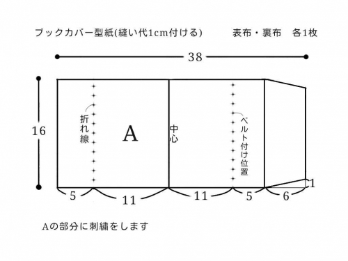 本物の花を図案化 カスミソウ刺繍のブックカバーの作り方 手順 1 ブックカバー 紙小物 ステーショナリー アトリエ ハンドメイドレシピ 作り方 と手作り情報サイト