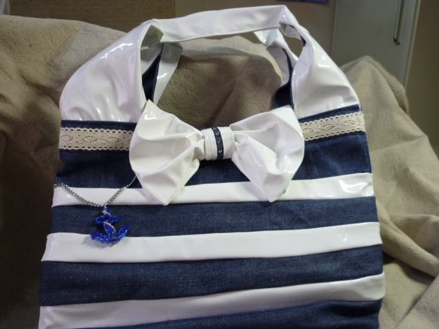 デニムとエナメルのマリンバックの作り方 手順 14 その他 その他 アトリエ ハンドメイドレシピ 作り方 と手作り情報サイト