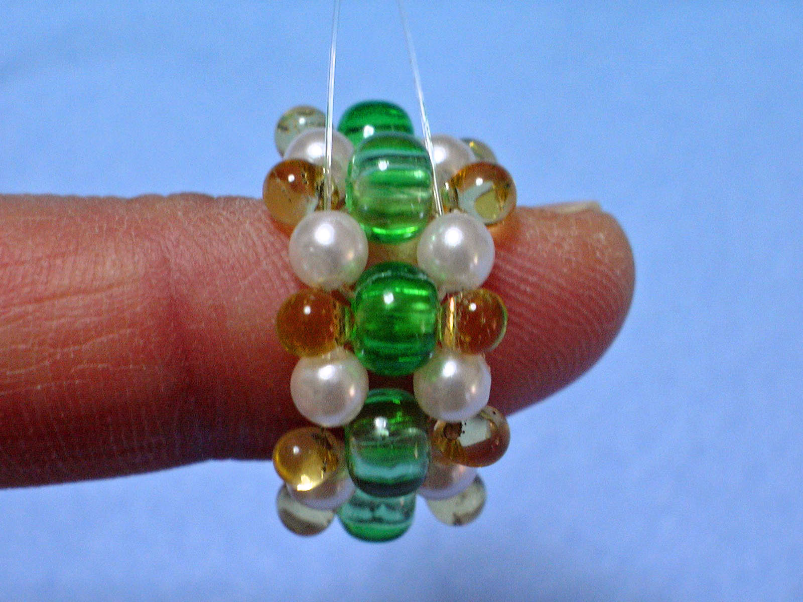 ビーズ8の字編み 指輪の作り方の作り方 手順 15 その他 その他 アトリエ ハンドメイドレシピ 作り方 と手作り情報サイト