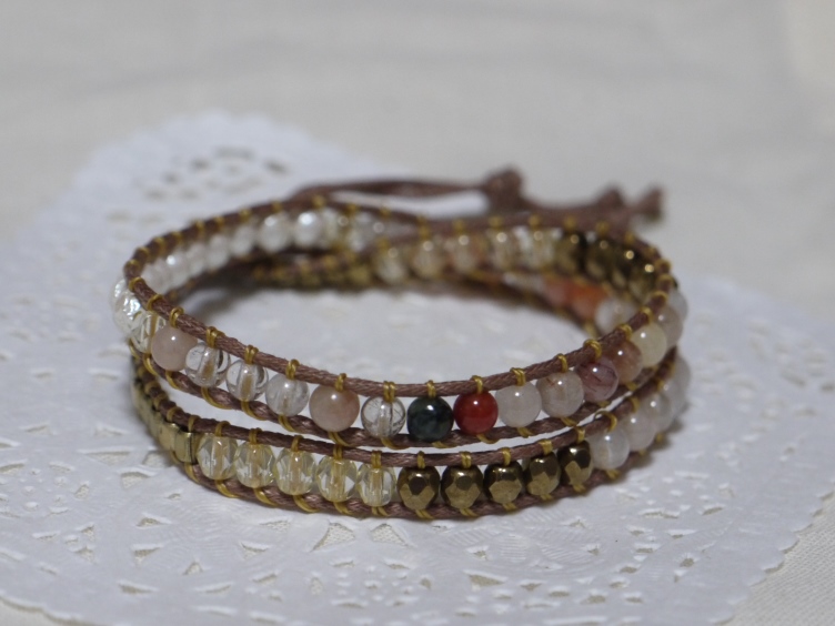 ルチルクォーツのラップブレスの作り方 その他 ファッション アトリエ ハンドメイドレシピ 作り方 と手作り情報サイト