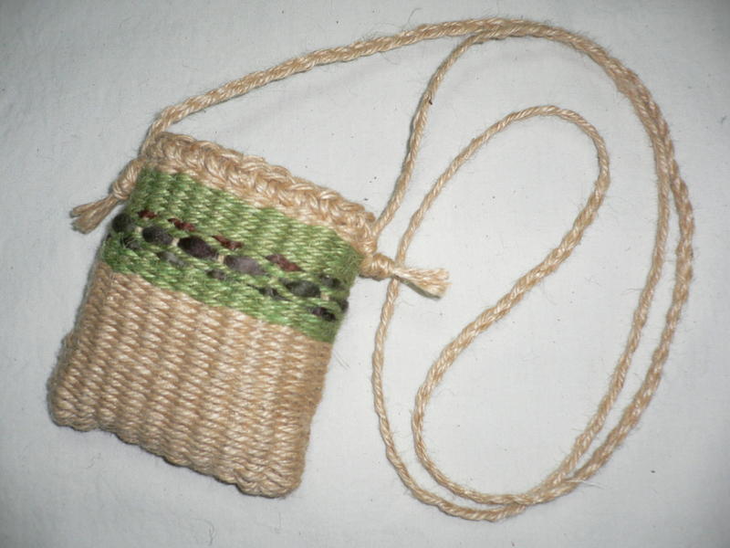 手織り麻ひもポシェットの作り方 その他 その他 アトリエ ハンドメイドレシピ 作り方 と手作り情報サイト