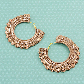 クロッシェ ピアスの作り方 その他 ファッション アトリエ ハンドメイドレシピ 作り方 と手作り情報サイト