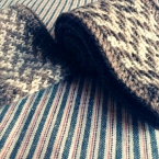 ヘリンボーン柄ヘアバンド（棒針編み）