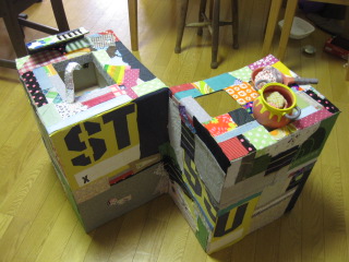 ダンボールとはぎれでエコキッチンの作り方 その他 その他 アトリエ ハンドメイドレシピ 作り方 と手作り情報サイト